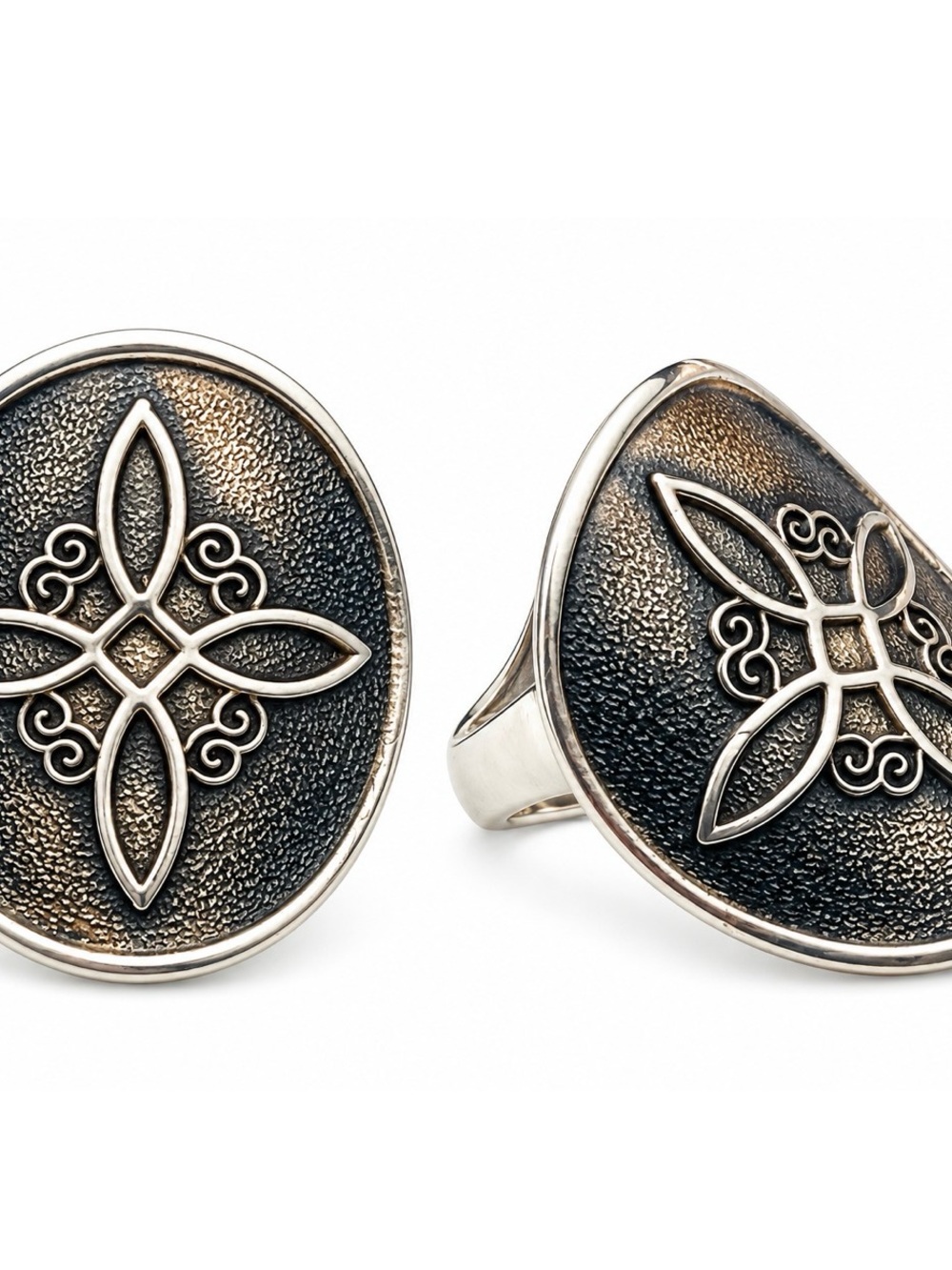 Size 7 sterling silver witches knot ring